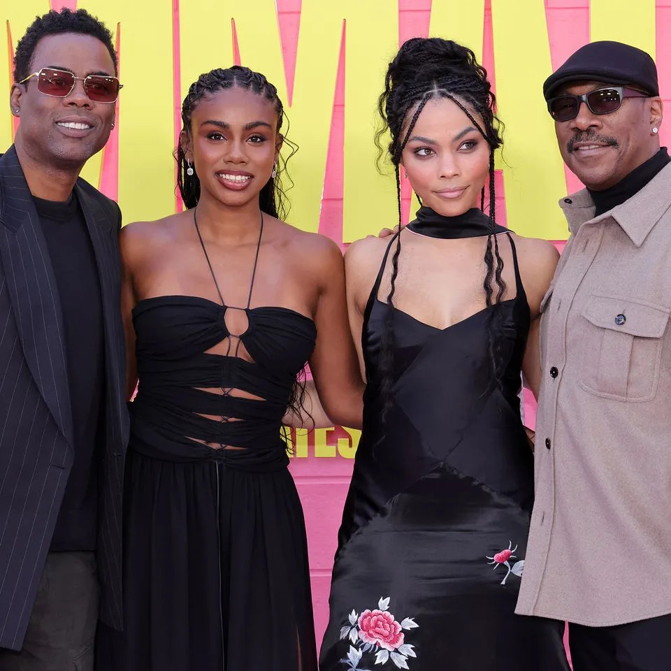 Chris Rock, Zahra Rock, Bella Murphy and Eddie MurphyCredit: Julian Hamilton/FilmMagic