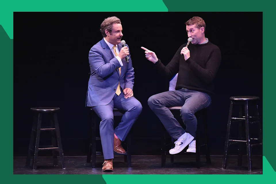 Paul F. Tompkins (L) and Scott Aukerman chop it up in conversation.