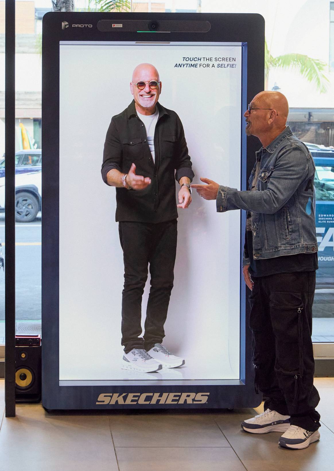 Howie Mandel at Proto Hologram launch in Skechers Manhattan Beach Store