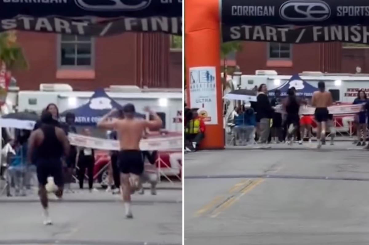 Delaware Marathon Running Festival racer celebrates early, loses by 2 seconds: viral video