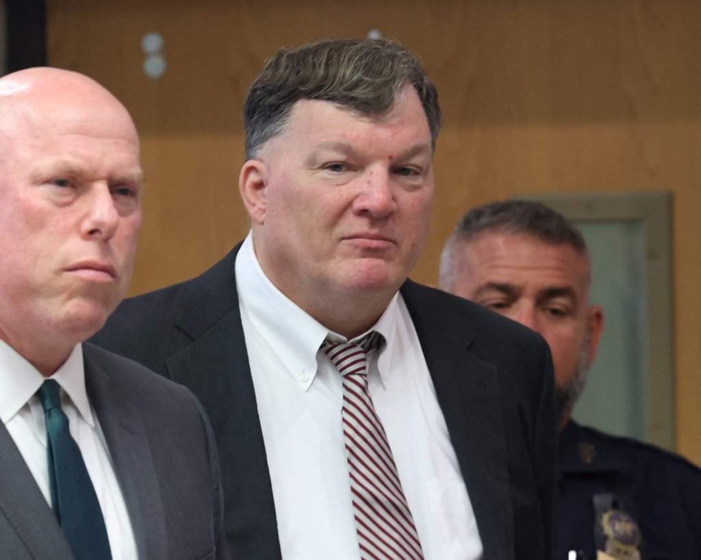 Rex Heuermann and his attorney Michael J. Brown appear in court.