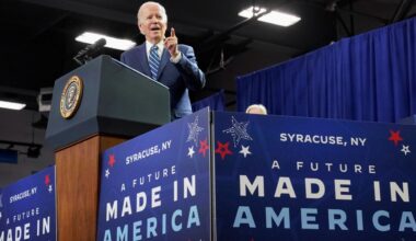 president joe biden speaks in syracuse