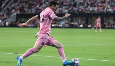 Lionel Messi and Inter Miami end Saturday's game with the New York Red Bulls in a 2-2 tied game
