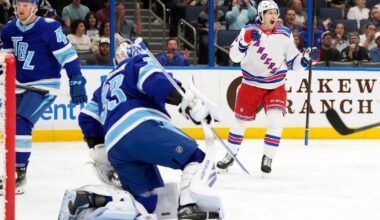 Kartye scores 2 goals as Rangers beat Lightning 4-2