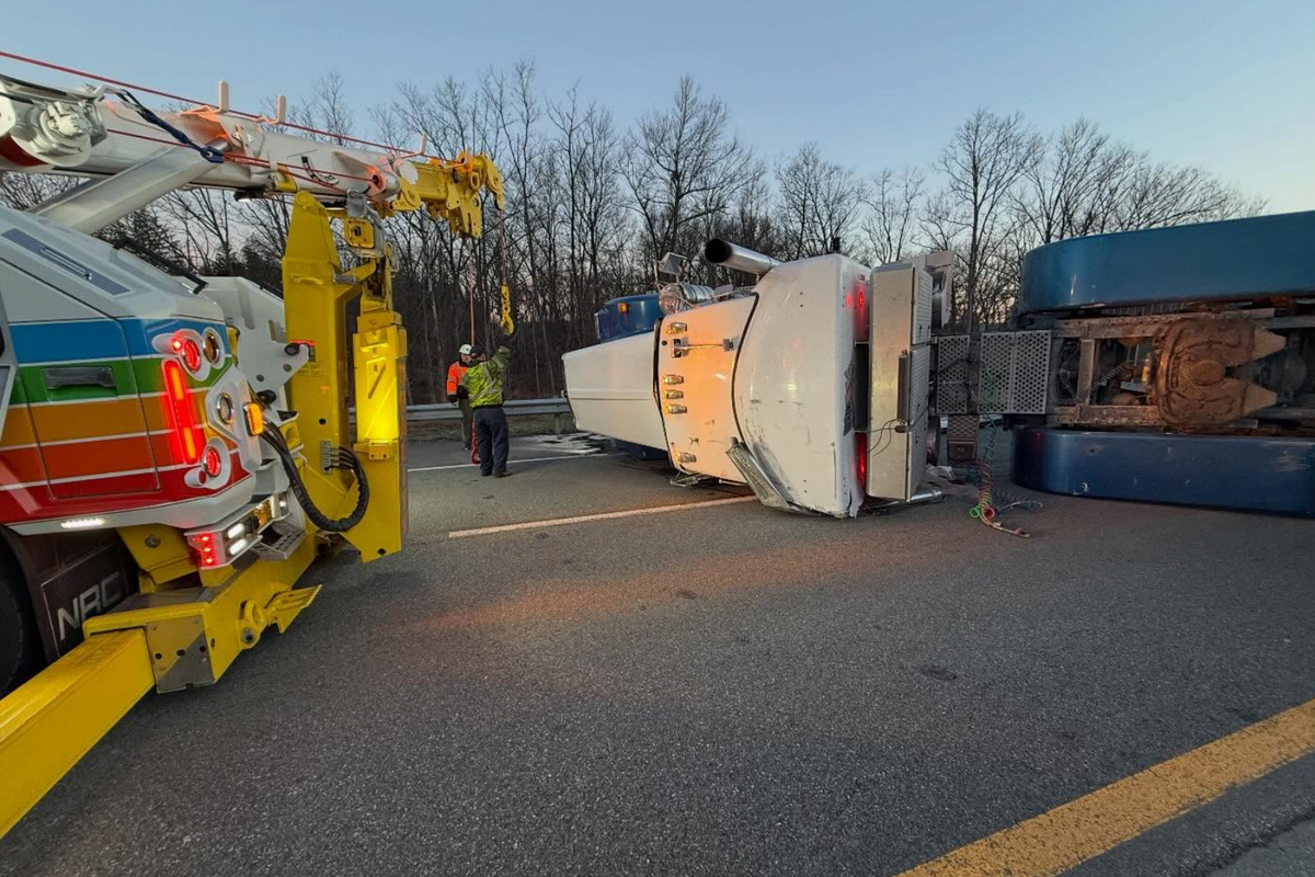Truck Accident On Route 17 Near New York State Thruway