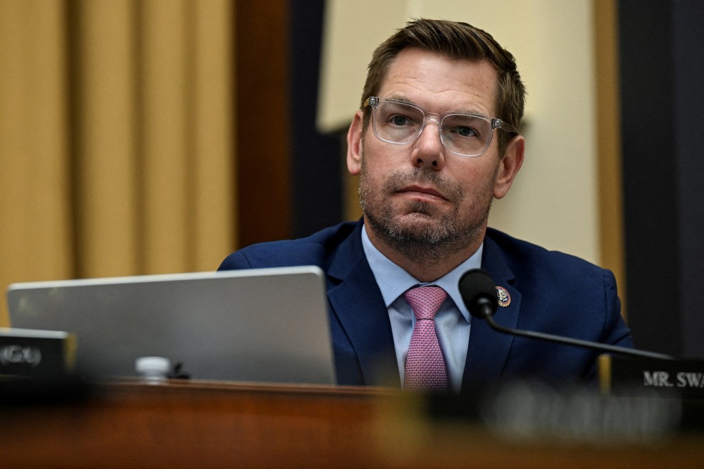 U.S. Representative Eric Swalwell (D-CA) attends a House Judiciary Committee hearing.