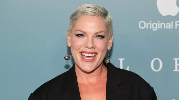 Pink attends Apple's "All Of You" New York Premiere at The Whitby Hotel on September 17, 2025 in New York City. (Photo by Dia Dipasupil/Getty Images)