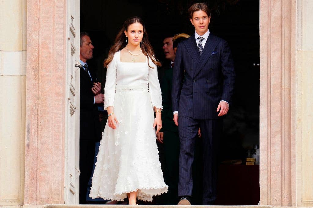 The twins looked wonderful for their special day