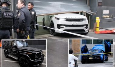 Bone-headed bandits try to steal McClaren, G wagon during NYC heist — only to be stopped by parking gate