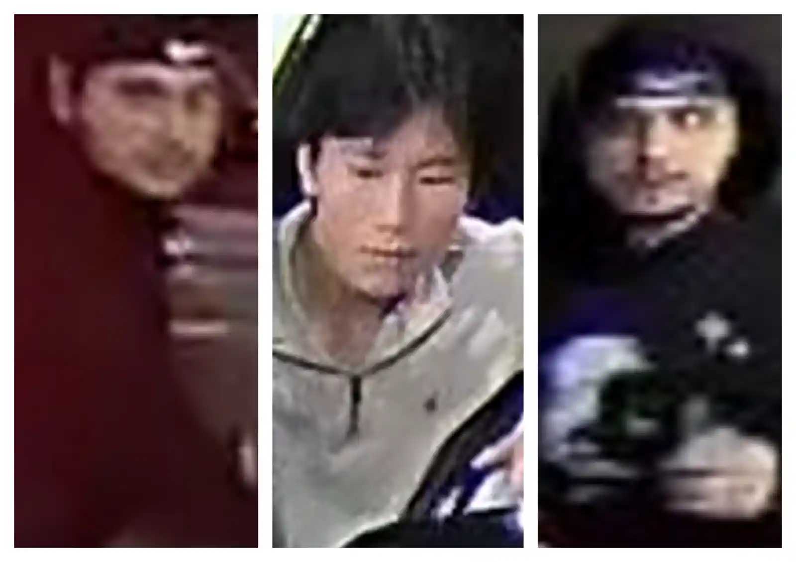 The NYPD released new surveillance images on April 22 showing three of the eight suspects wanted in connection with the chaotic street takeover by a hundred vehicles in Middle Village.
