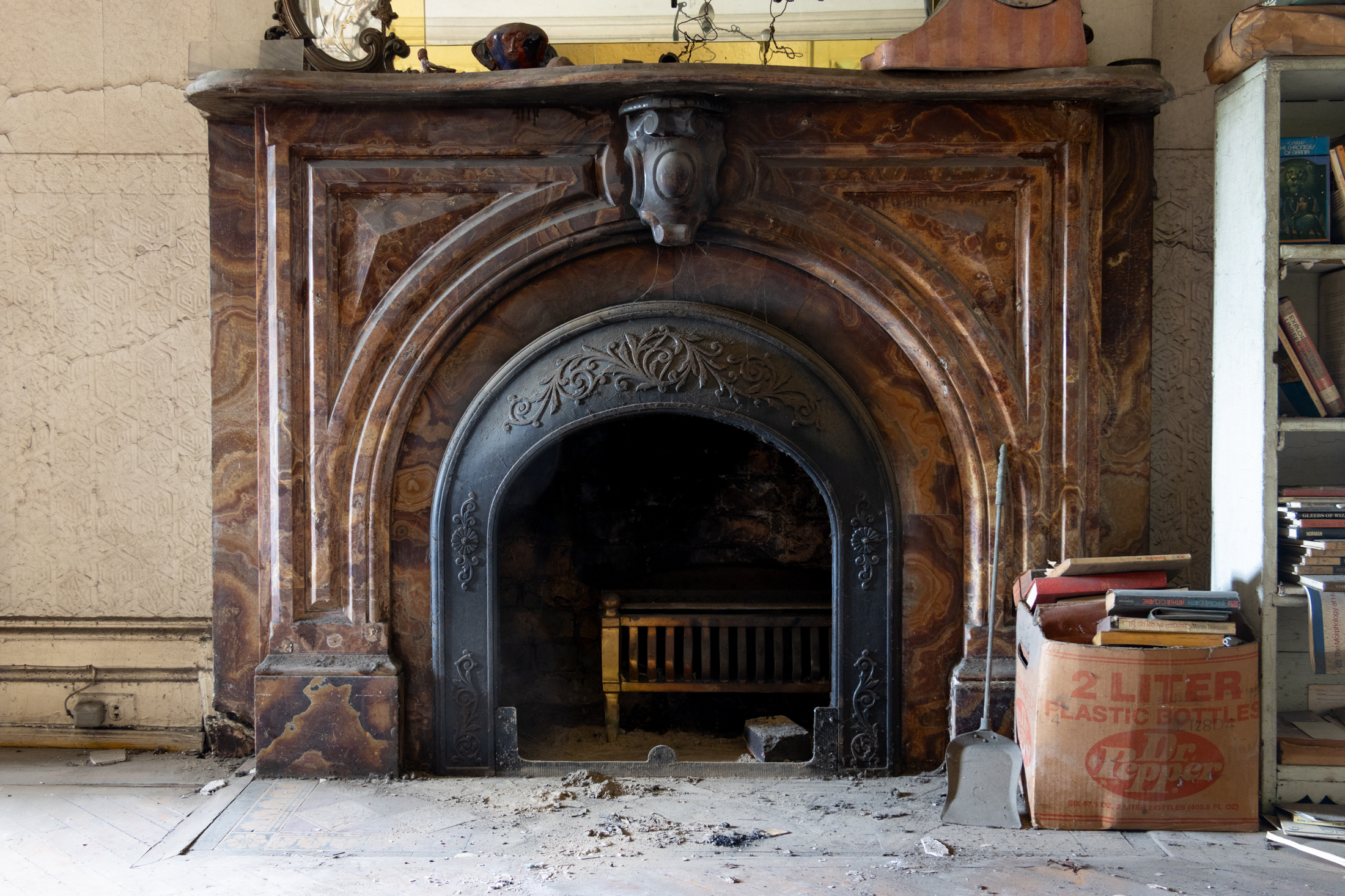a marble mantel