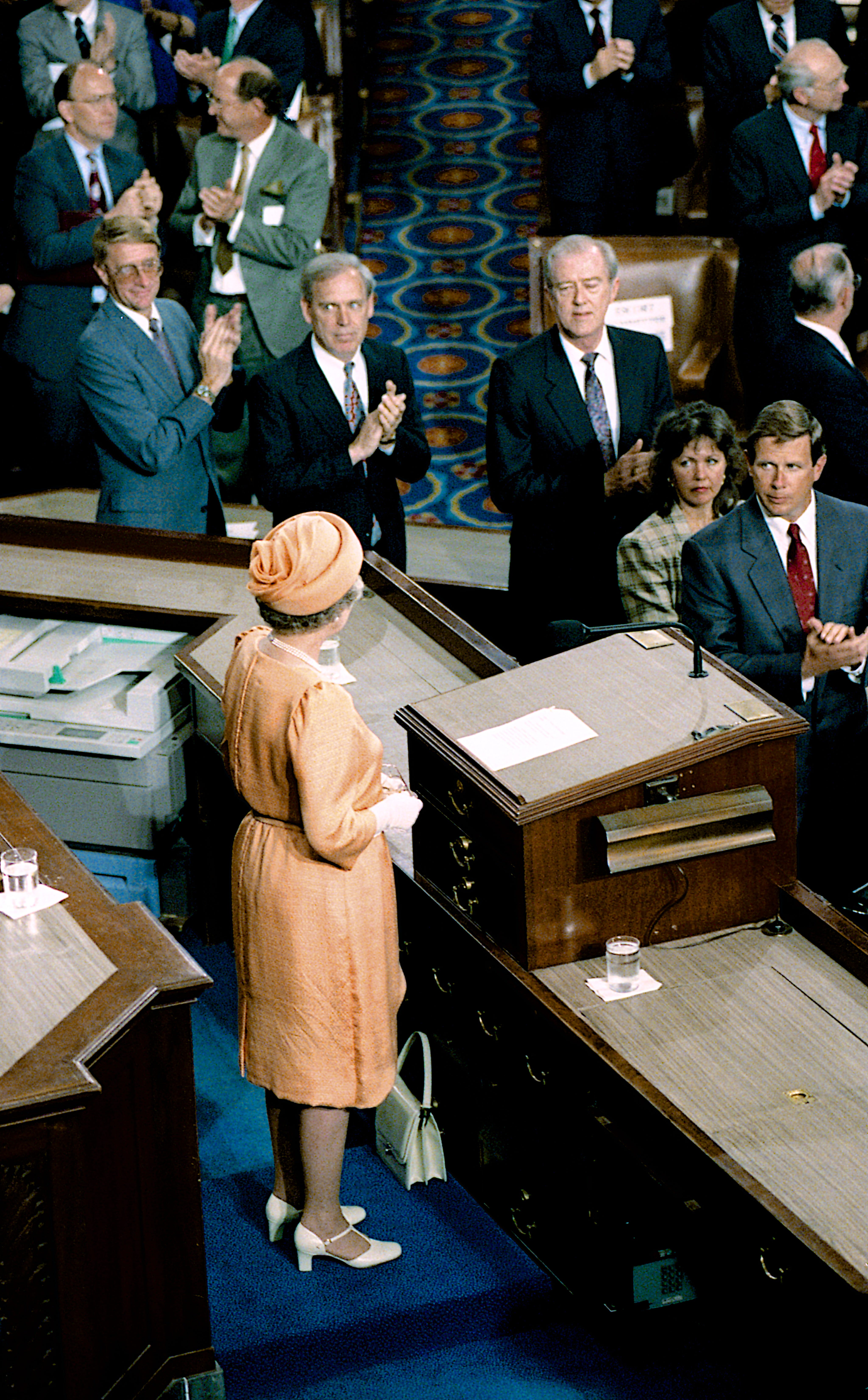 Queen Elizabeth II Addresses a Joint Session of Congress.