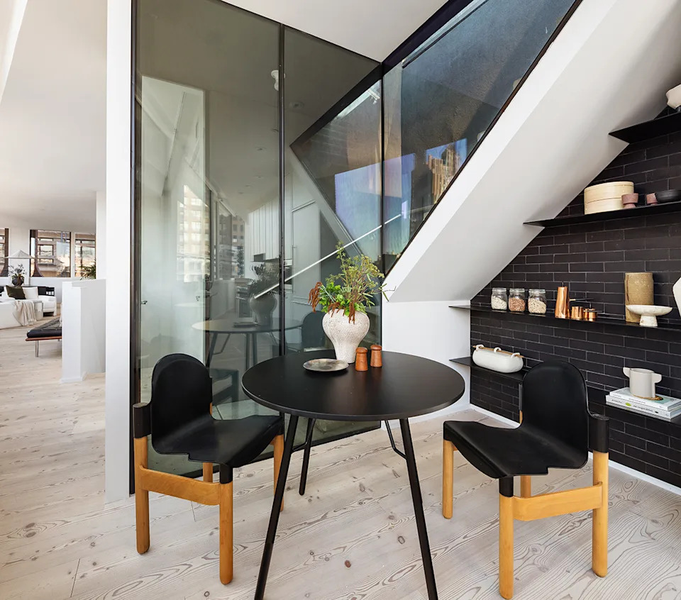 100 Franklin Street #PHS NYC breakfast dining area