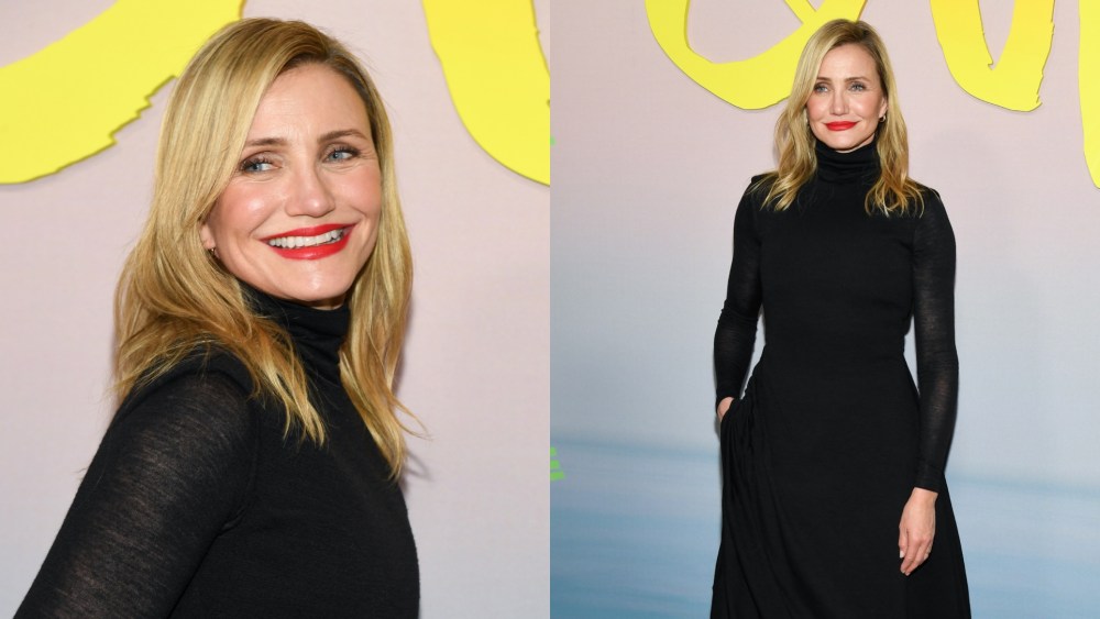 Cameron Diaz wears Fforme at the “Outcome” premiere on April 6 in New York City.