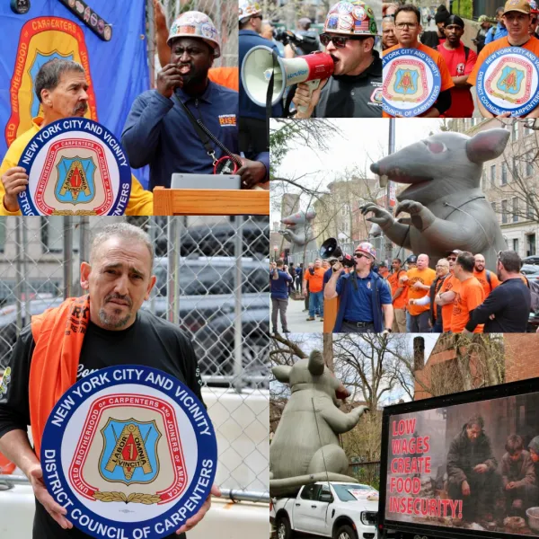 Carpenters Rally for Area Standard Wages at Vanderbilt Project