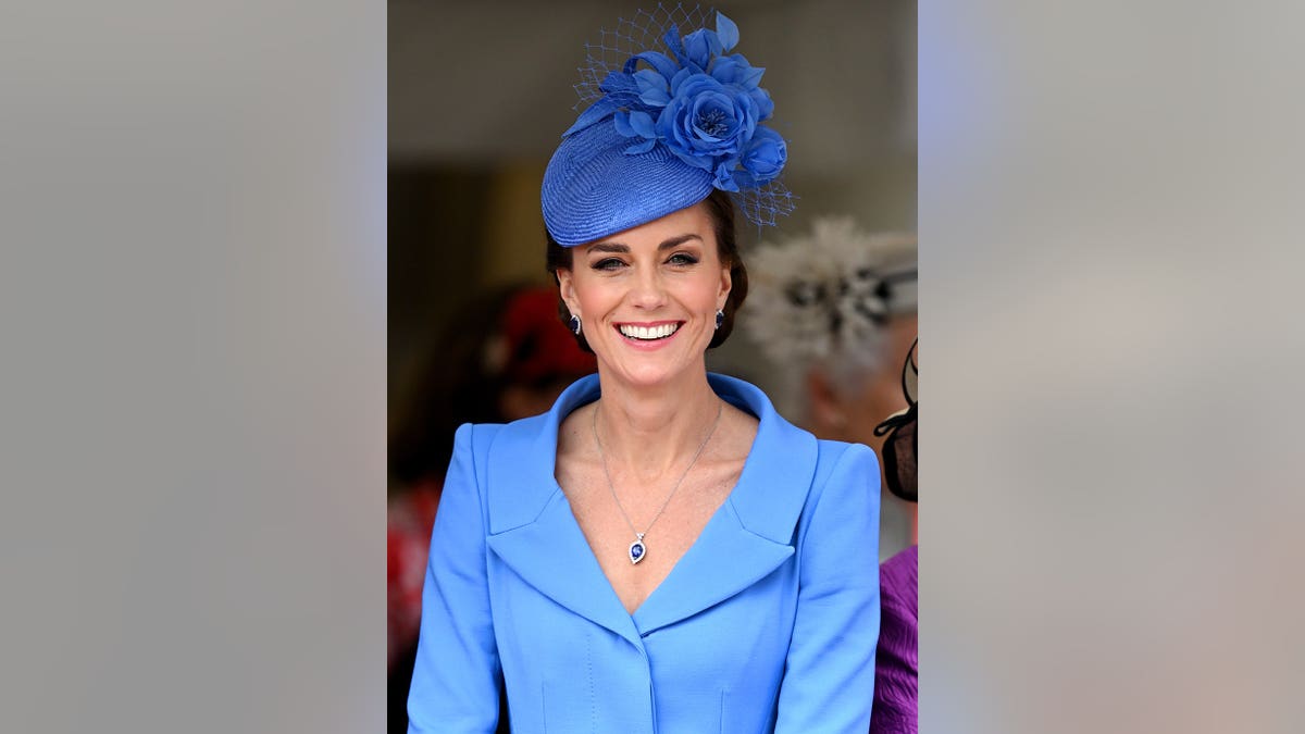 Catherine Duchess of Cambridge attending Order of the Garter service at St George's Chapel Windsor Castle