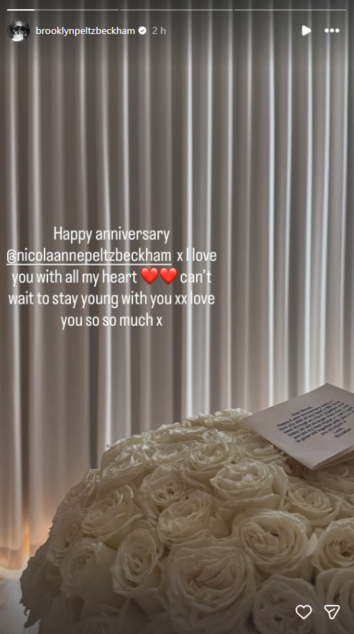 Brooklyn's anniversary tribute to Nicola