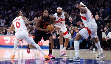 OG Anunoby exits with left ankle injury in Knicks latest concern
