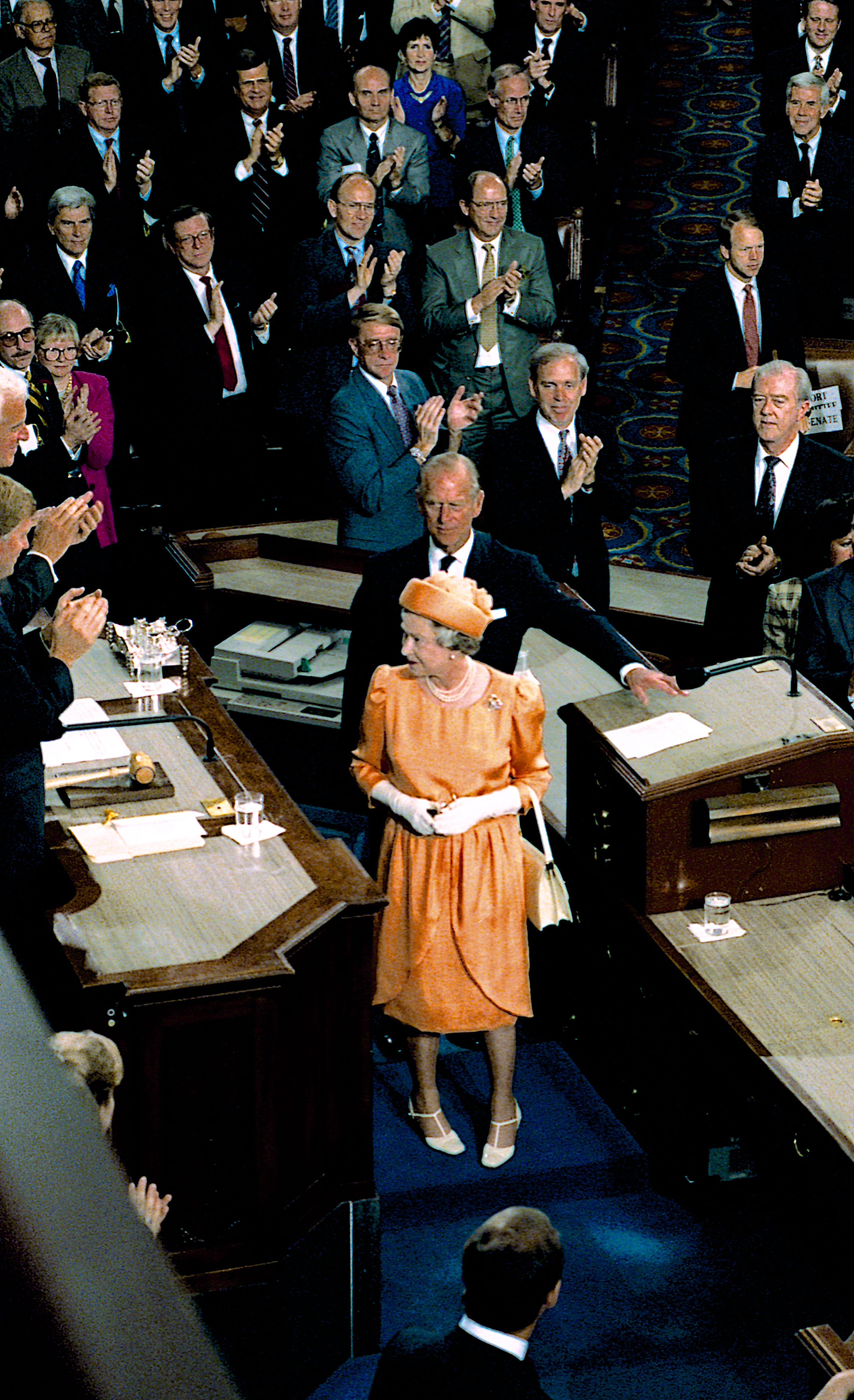 Queen Elizabeth II Addresses a Joint Session of Congress.