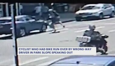 News 12 | Brooklyn | Video shows wrong-way driver hit cyclist in Park Slope