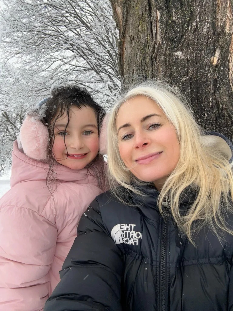 Brooklyn mom Jill Di Donato tries to spend time with her 7-year-old daughter Estela on days off from school, though work can make that difficult. Courtesy Jill Di Donato