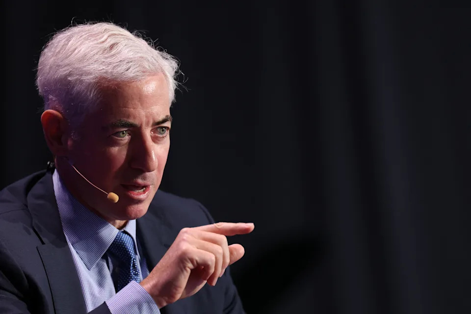 Bill Ackman, Founder and CEO, Pershing Square Capital Management speaks about higher education and Harvard University during at the 28th annual Milken Institute Global Conference at the Beverly Hilton in Beverly Hills, California on May 6, 2025. (Photo by Patrick T. Fallon / AFP) (Photo by PATRICK T. FALLON/AFP via Getty Images)          