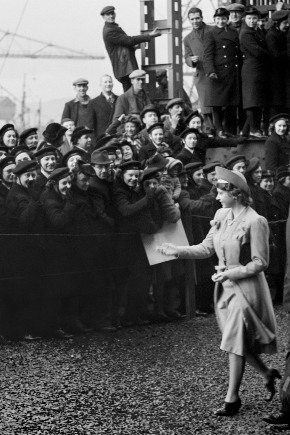 Princess Elizabeth Launches A Ship During The Second World War