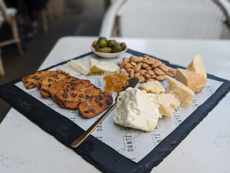 Cheese board from Dante NYC