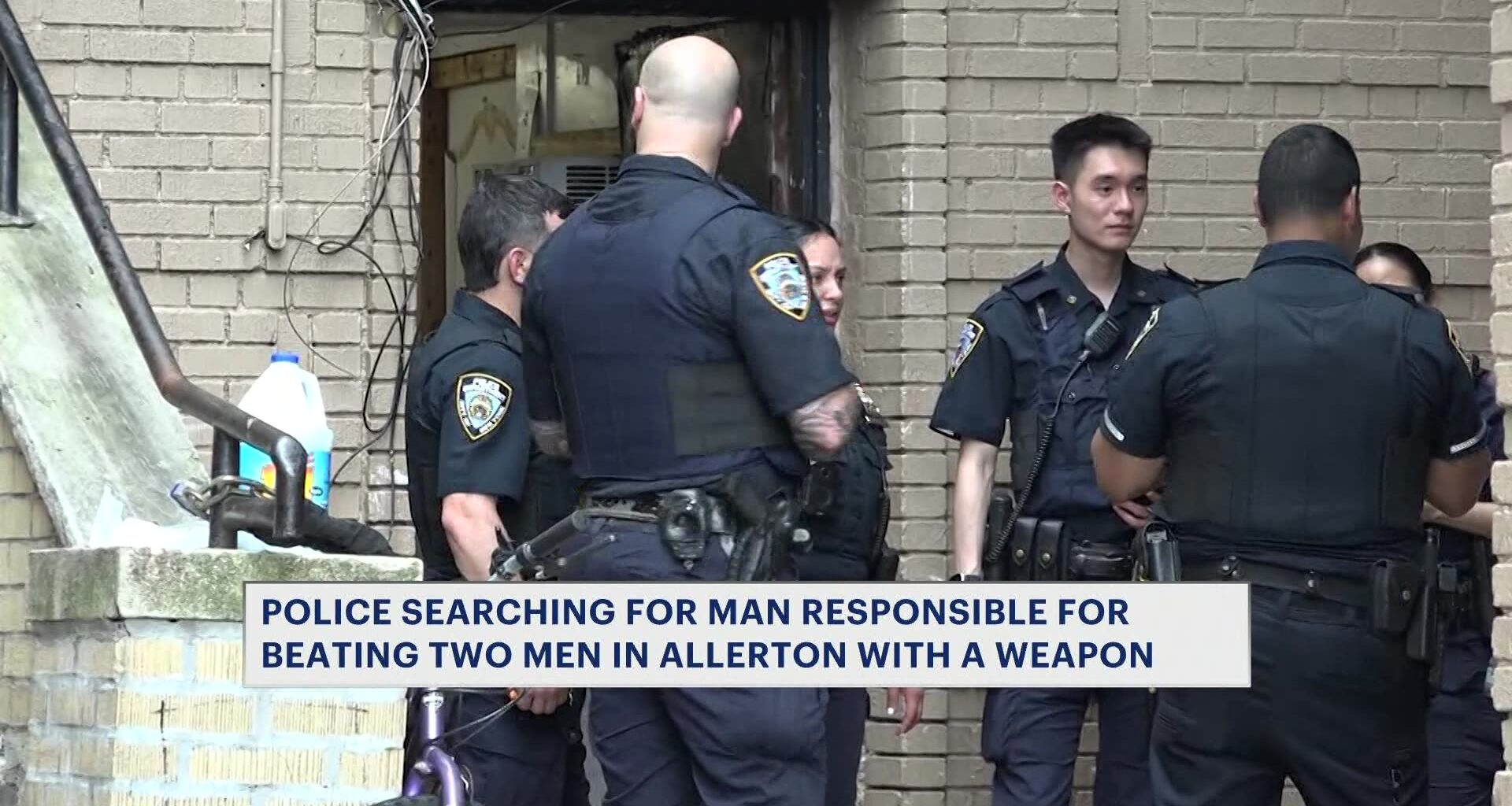 News 12 | Bronx | Bloody Scene Unfolds Outside Allerton Building After 2 Men Attacked With Stick Or Baton