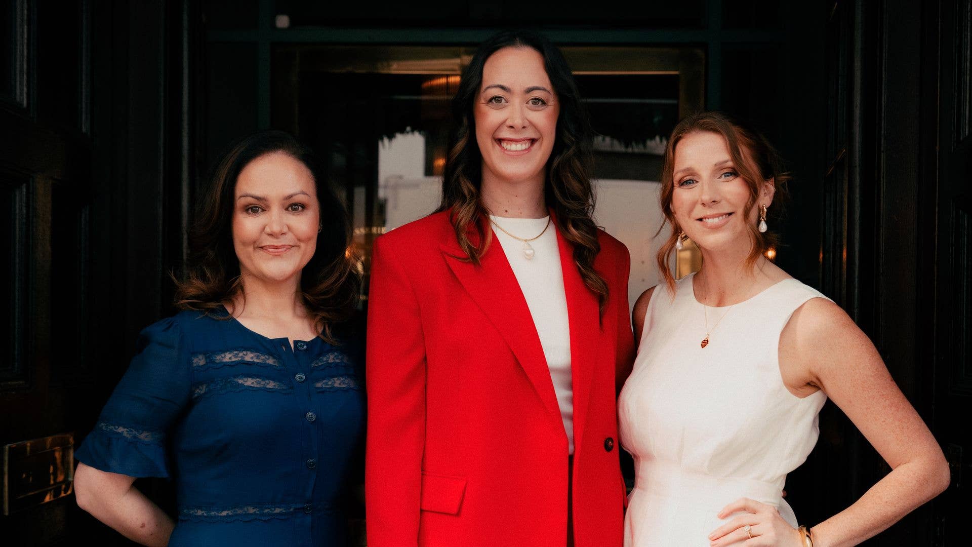 Our hosts of A Right Royal Podcast - Emily Nash, Andrea Caamano and Emmy Griffiths