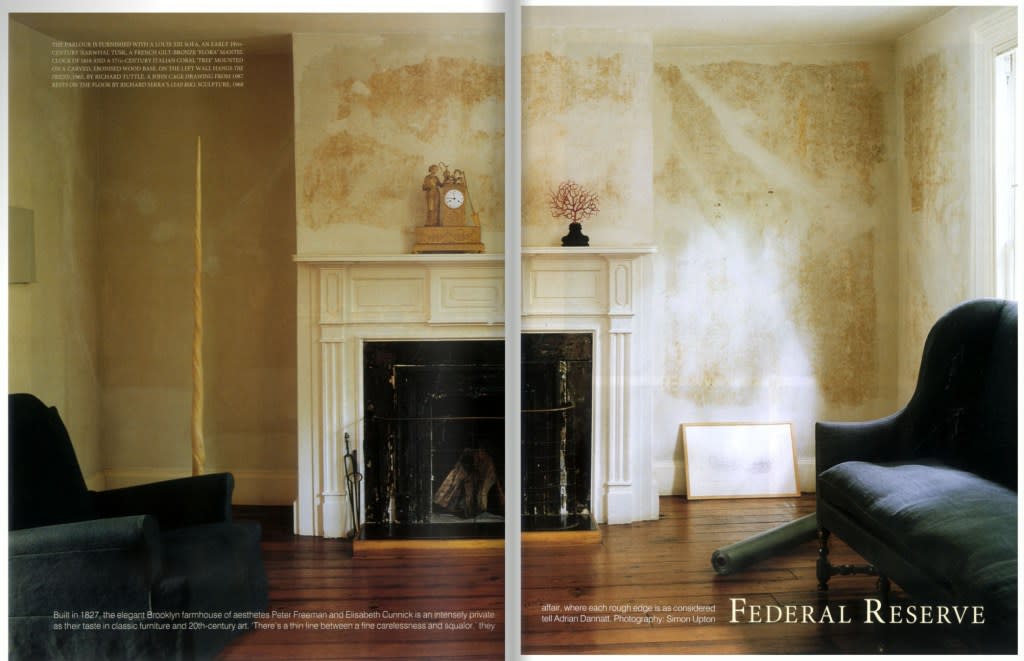 Featured in World of Interiors in 2005, the property embodies Cunnick’s philosophy: “There’s a thin line between a fine carelessness and squalor.” Brown Harris Stevens