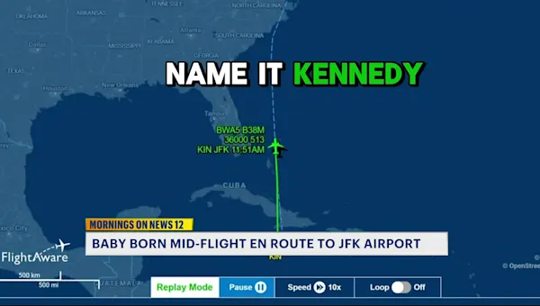 News 12 | Brooklyn | Mother delivers baby mid-flight on a plane to New York