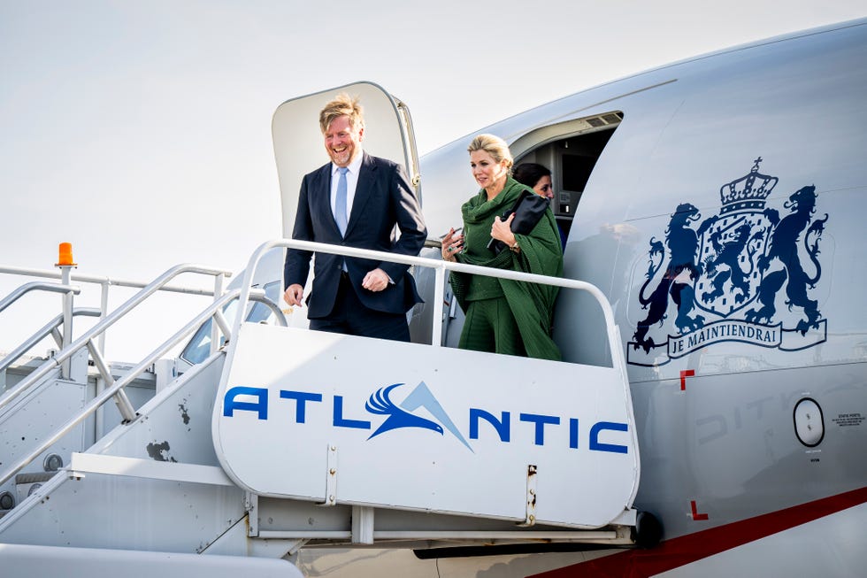 King Willem-Alexander And Queen Maxima Arrive At Philadelphia Airport