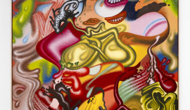 Peter Saul, Better than de Kooning, 2008. Oil and acrylic on canvas, 84 × 72 inches. © Peter Saul / Artists Rights Society (ARS), New York. Courtesy the artist and Gladstone. Photo: Anthony Flores.