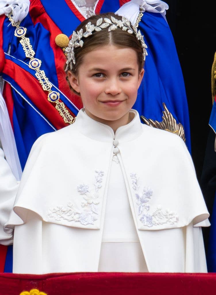 Charlotte at her grandfather's coronation in 2023