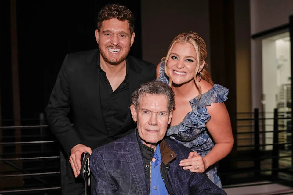 Michael Bublé, Randy Travis and Lauren AlainaCredit: courtesy of Ed Rode for The T.J. Martell Foundation