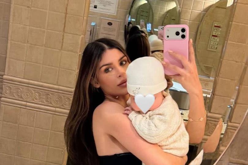 Carolina with her baby