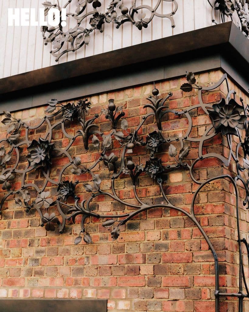 The wrought iron is inspired by Ellizabeth's coronation gown 