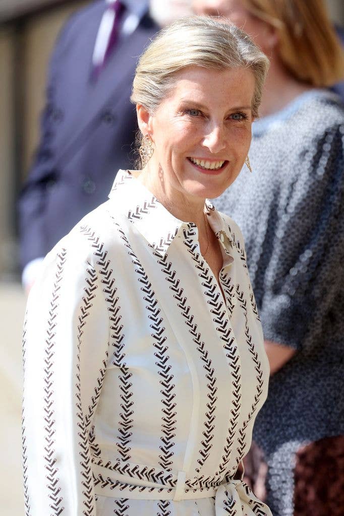 Sophie, Duchess of Edinburgh arrives to view the final design for the national memorial to Queen Elizabeth II on the 100th anniversary of her birth at the British Museum on April 21, 2026