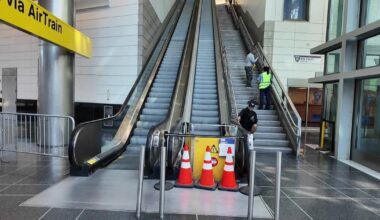 Out-of-service escalator at Queens' Jamaica Station frustrates AirTrain passengers