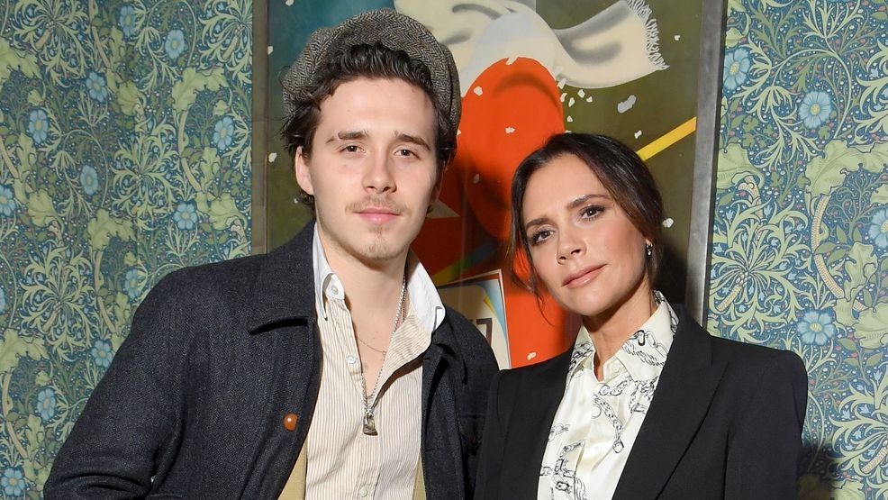 LONDON, ENGLAND - FEBRUARY 17:  Brooklyn and Victoria Beckham attend the Victoria Beckham x YouTube Fashion & Beauty After Party at London Fashion Week hosted by Derek Blasberg and David Beckham, at Marks Club on February 17, 2019 in London, England. (Photo by Victor Boyko/Getty Images for YouTube)