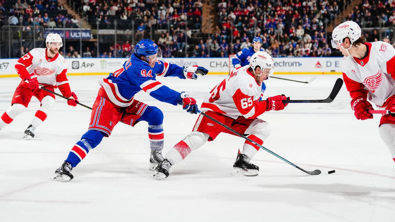 Red Wings unable to gain in East wild-card race with loss to Rangers