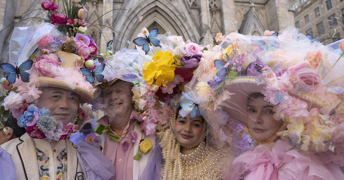People take part in the annual Easter Parade and Bonnet Festival on Fifth Avenue between 49th and 57th Streets on Easter Sunday, April 20, 2025 in New York City, United States. 