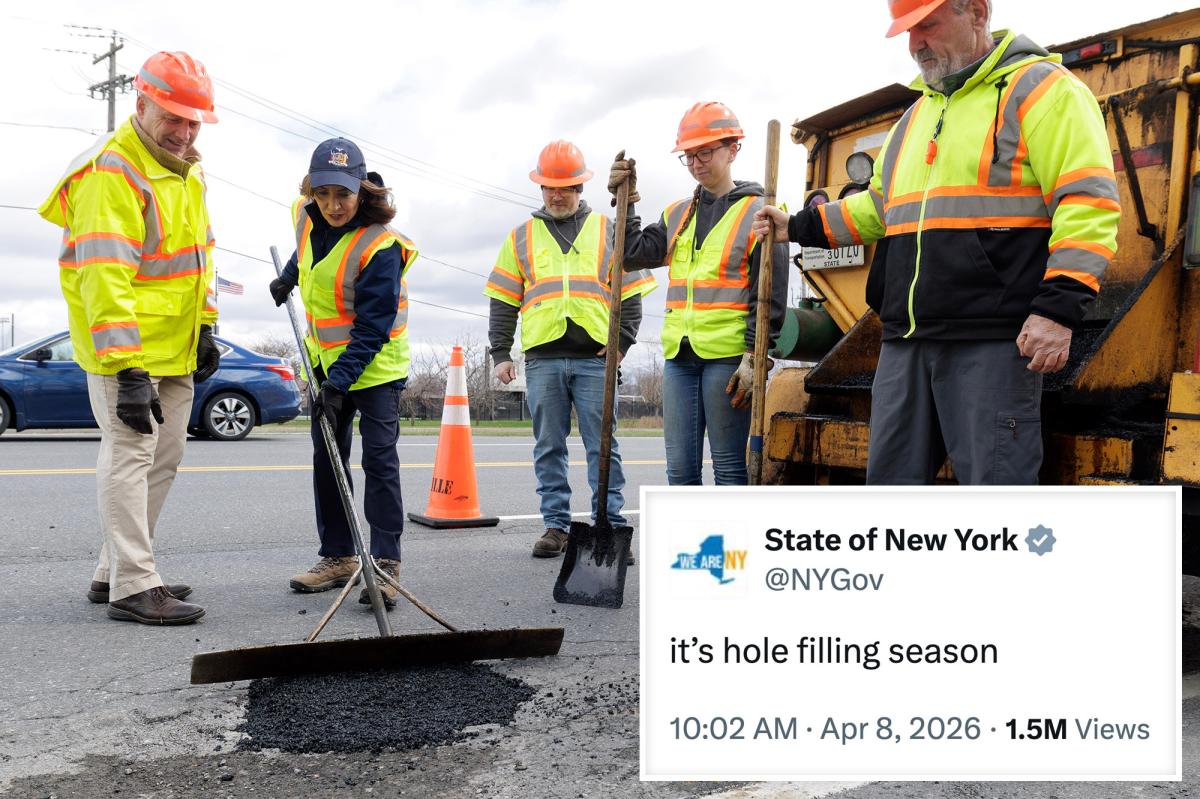 Hochul office's cringey pothole post has New Yorkers blushing over raunchy double meaning