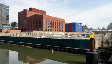 view of empty lot along the gowanus canal