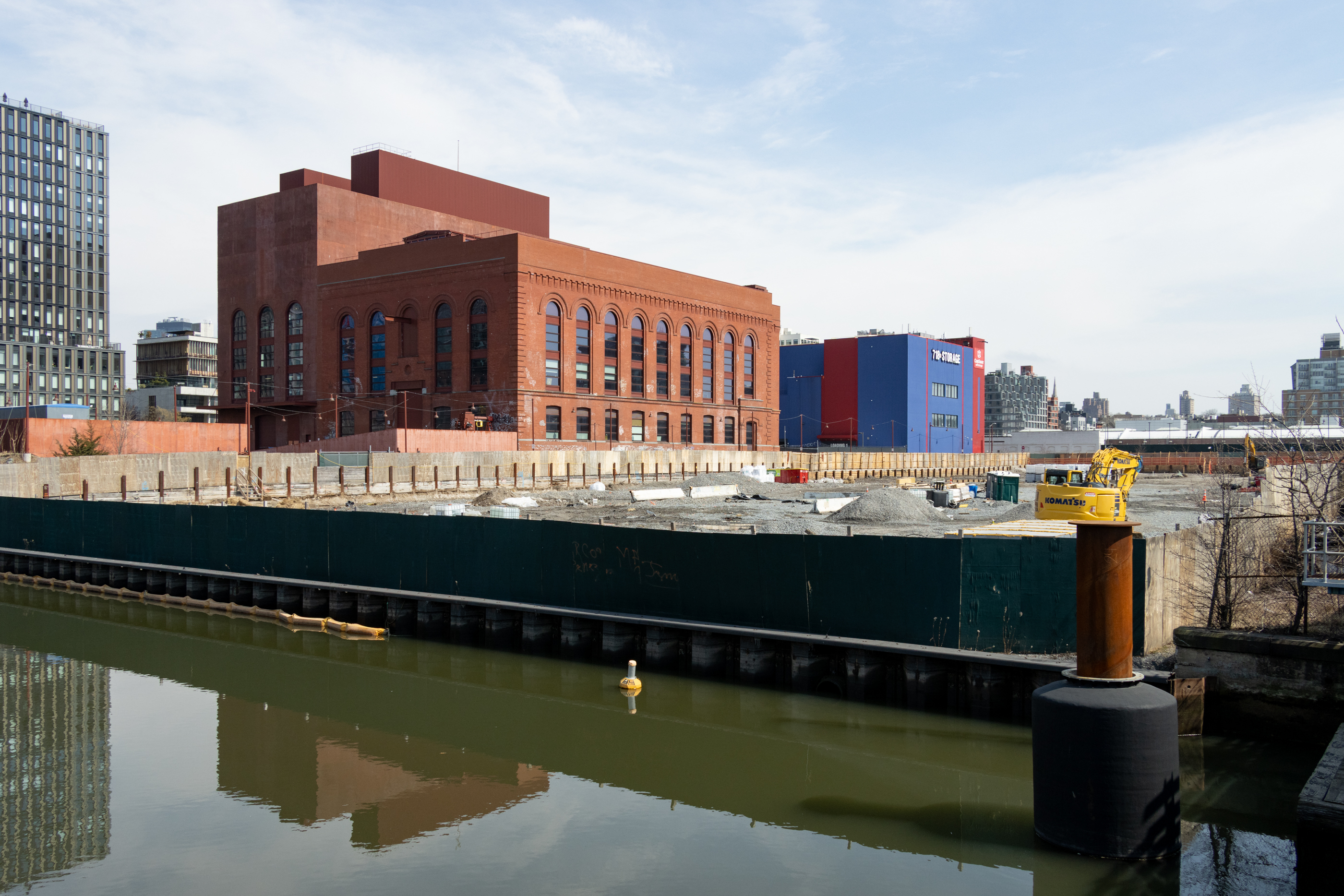 view of empty lot along the gowanus canal
