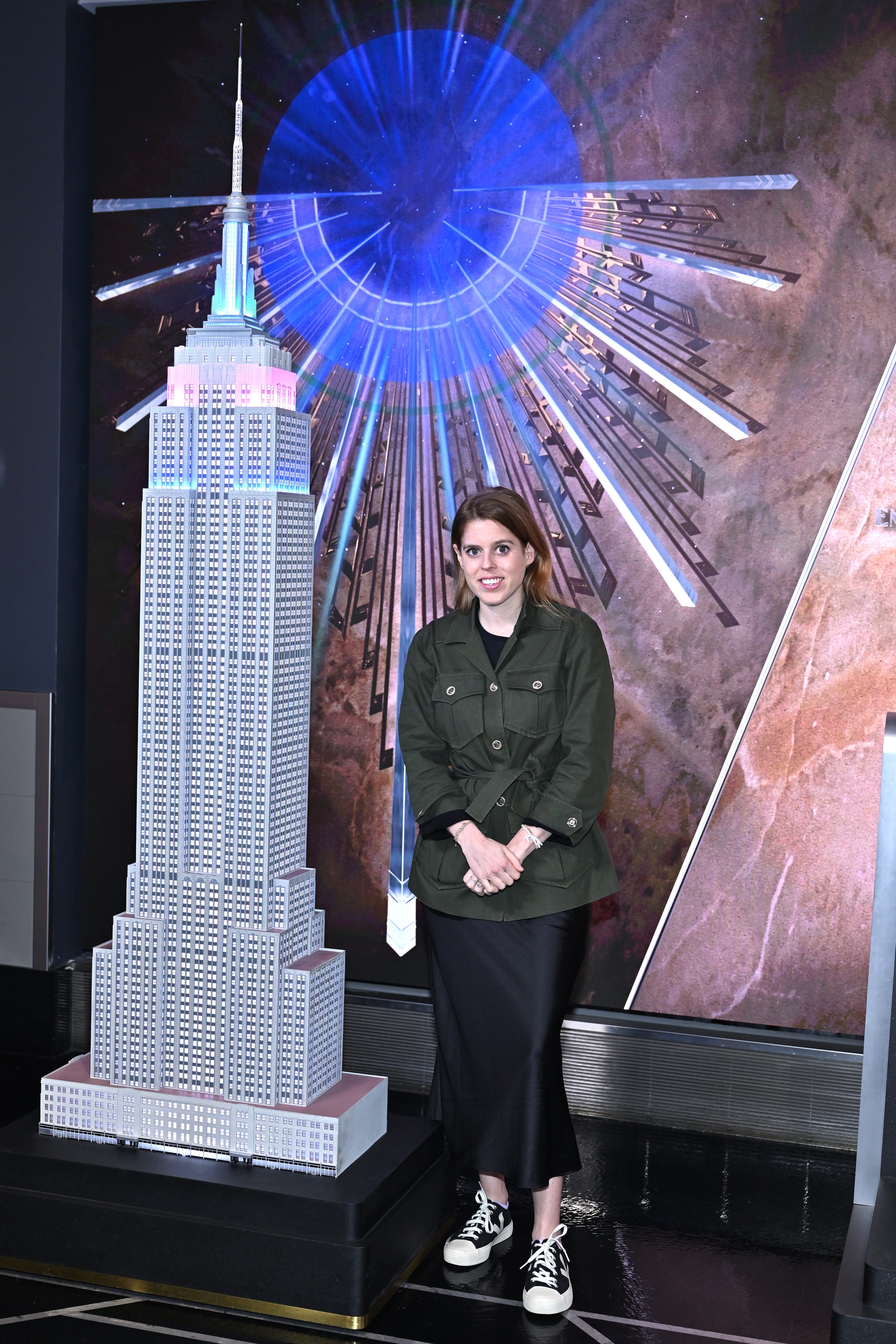 her royal highness princess beatrice lights the empire state building in partnership with outward bound in honor of historic empire state building rappel