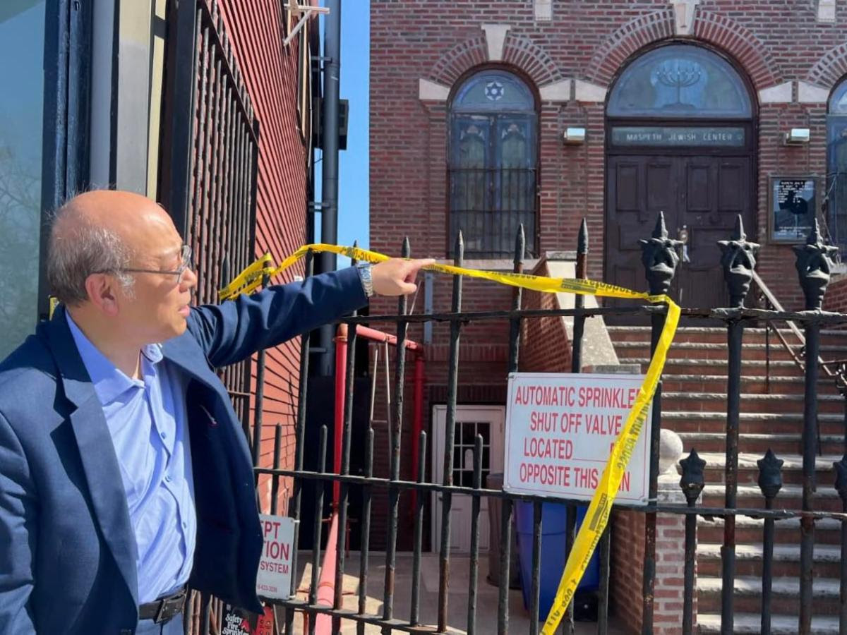 After seeing damage done to the Maspeth Jewish Center the following day, Council Member Phil Wong said, "Incidents like this underscore the need for a stronger police presence in our neighborhoods and a serious, coordinated approach to addressing individuals who are emotionally disturbed and living on our streets." 