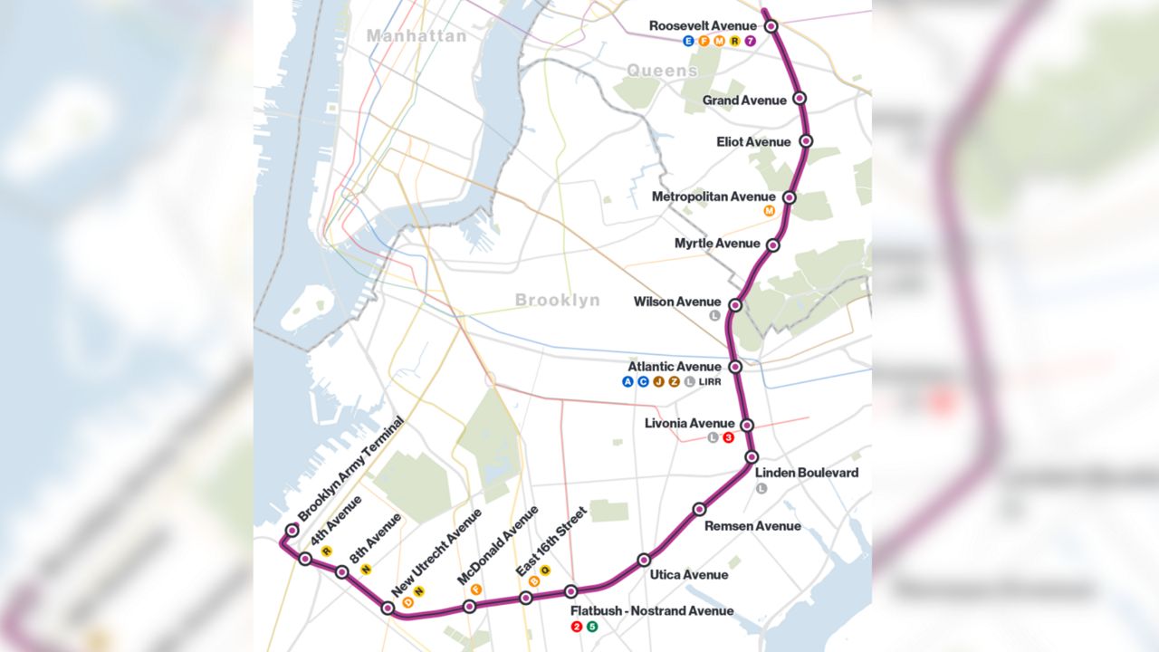 Interborough Express map
