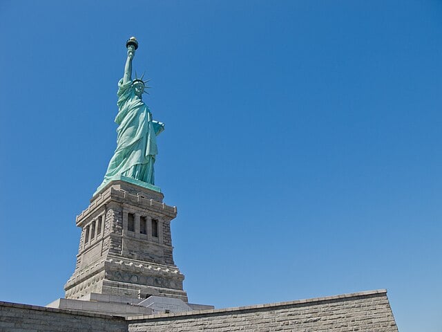 An image of the Statue of Liberty in New York City.